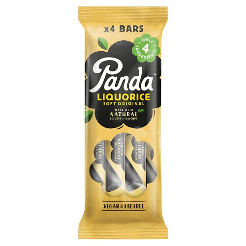 Panda Natural Liquorice Bar 4 Pack 128g pack shot