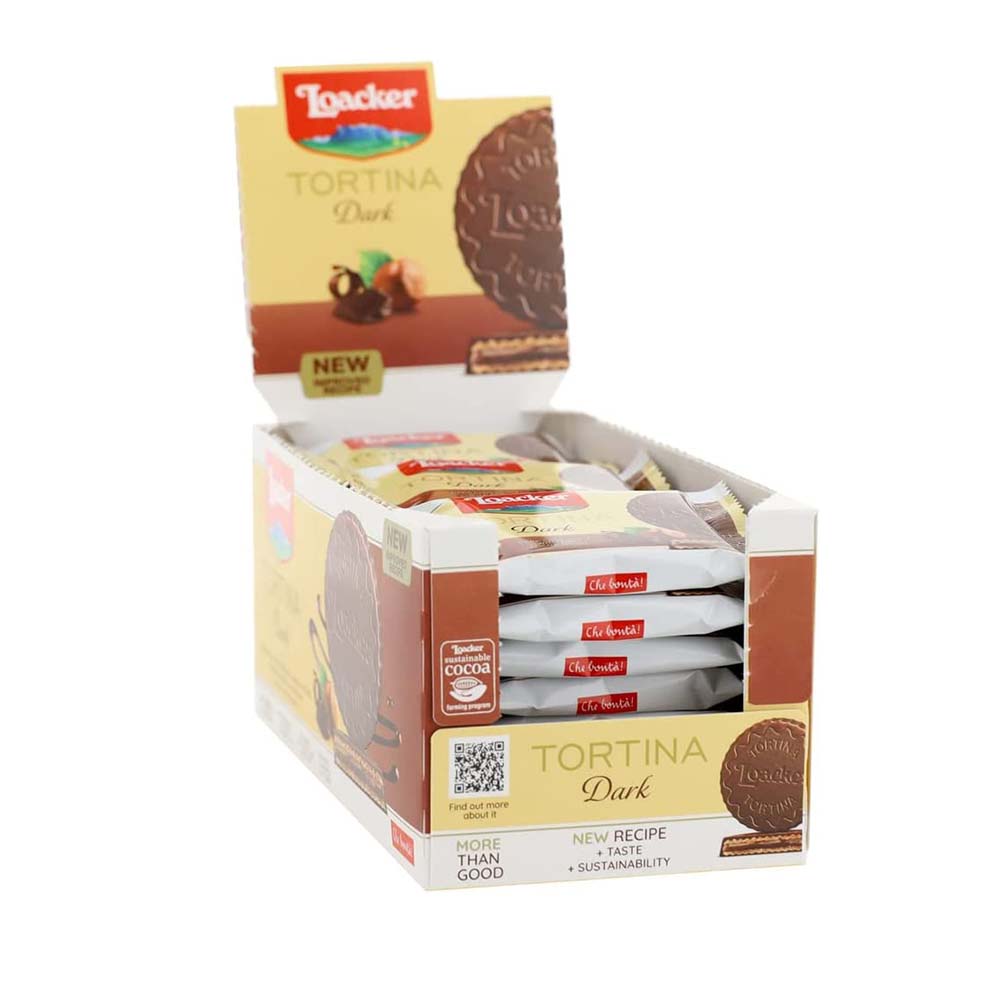 Loacker Dark Tortina 21g pack shot