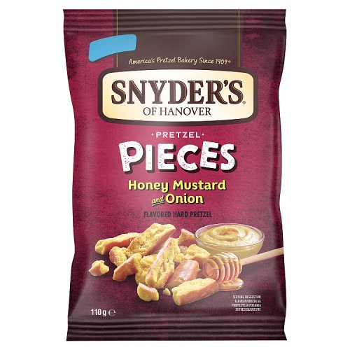 Snyders Pieces Honey Mustard & Onion 110g pack shot
