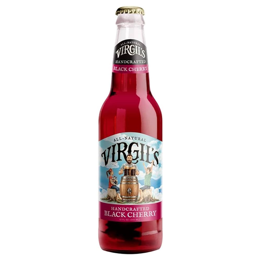 Virgils Black Cherry Soda Bottle 355ml pack shot