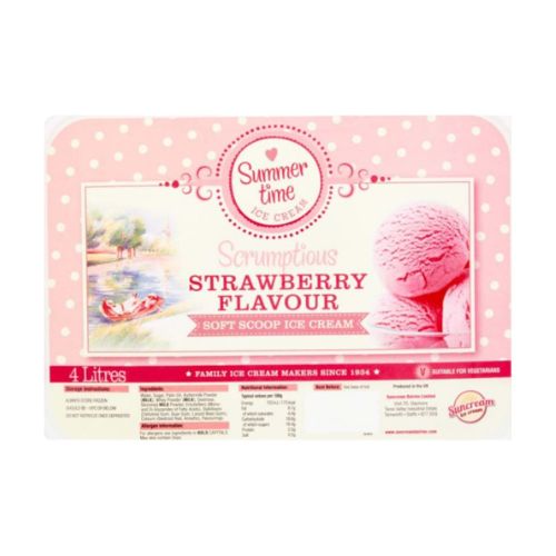 Summer Time Strawberry Soft Scoop 4Ltr pack shot