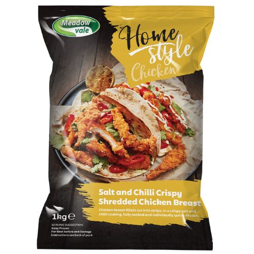 Meadow Vale Salt & Chilli Shredded Chicken Breast 1kg pack shot