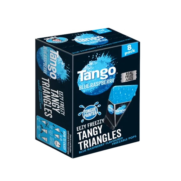Tango Blue Triangles Freeze Pops 8pk 496ml pack shot