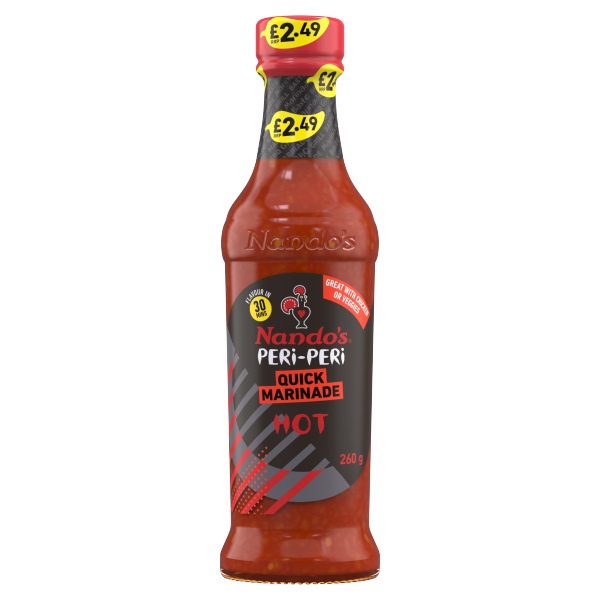 Nandos Hot Peri Peri Marinade PM £2.49 260g pack shot