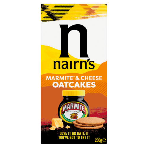 Nairns Marmite & Cheese Oatcakes 200g pack shot