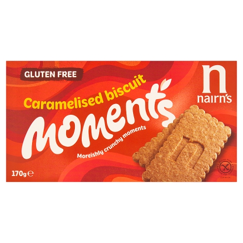 Nairns Gluten Free Caramelised Biscuit Moments 170g pack shot