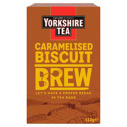 Taylors Yorkshire Tea Caramelised Biscuit Brew 40s pack shot