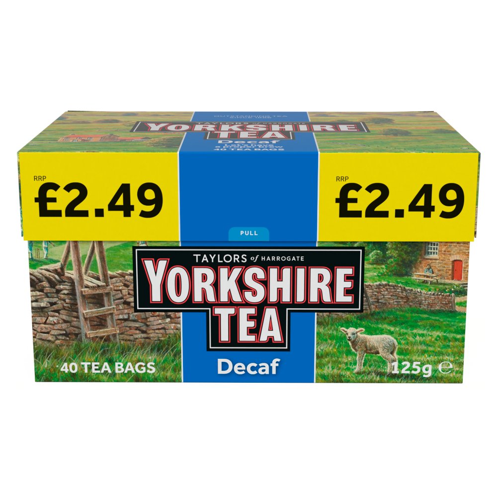 Taylors Decaf Teabags 40 S 125g PMP pack shot