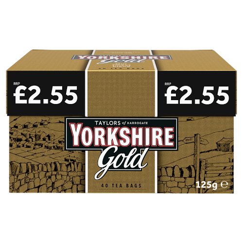 Taylors Gold Teabags PM£2.55 40s 125g pack shot