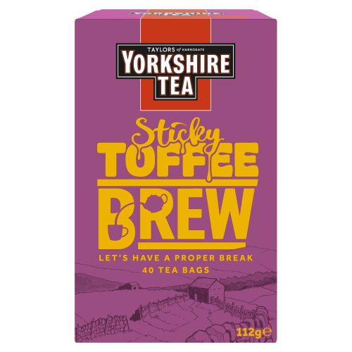 Taylors Yorkshire Tea Sticky Toffee Brew 112g pack shot