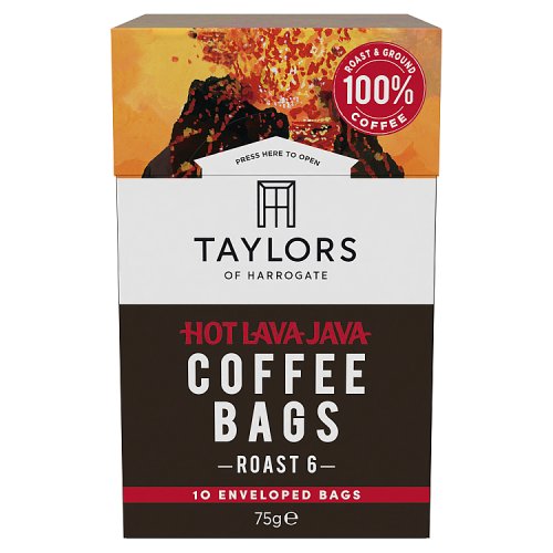Taylors Hot Lav Java Coffee Bags 10s 75g pack shot