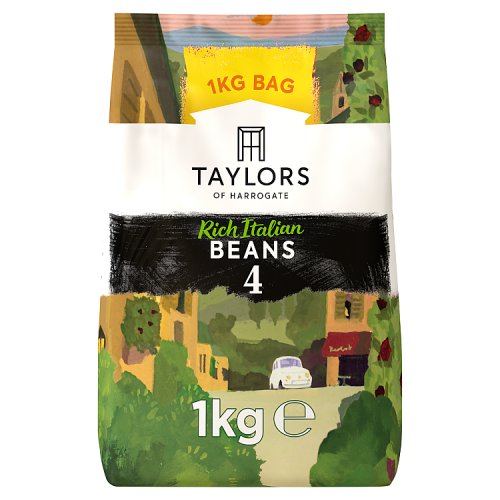 Taylors Of Harrogate Rich Italian Coffee Beans 1kg pack shot
