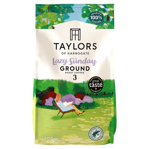 Taylors Lazy Sunday Ground Coffee 200g pack shot