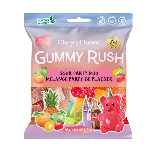 Gummy Rush Sour Party Mix 90g pack shot