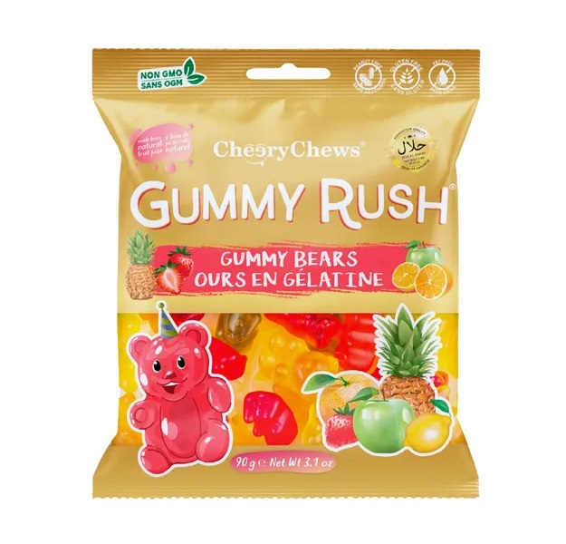 Gummy Rush Gummy Bears 90g pack shot