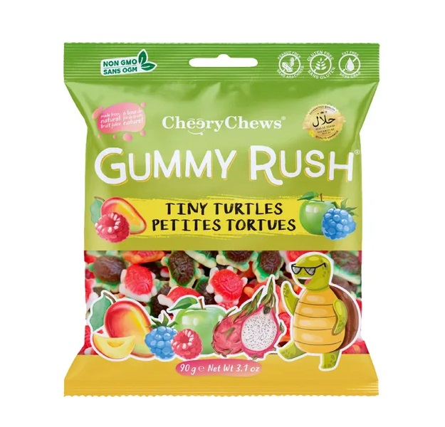 Gummy Rush Tiny Turtles 90g pack shot