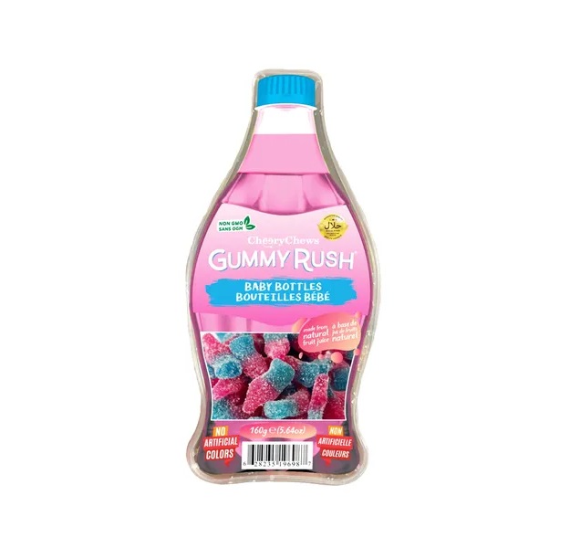 Gummy Rush Baby Bottles Bottle Tub 160g pack shot