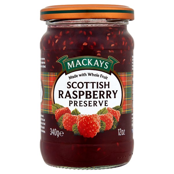 Mackays Scottish Raspberry Preserve 340g pack shot