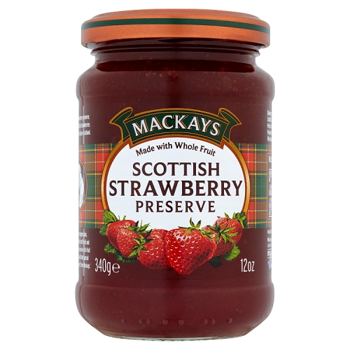 Mackays Scottish Strawberry Preserve 340g pack shot