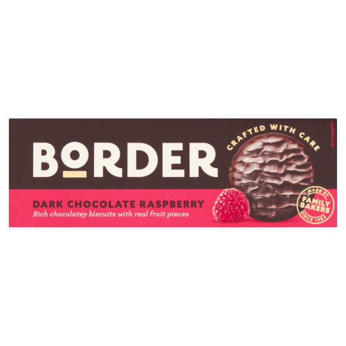Border Dark Chocolate Raspberry 150g pack shot