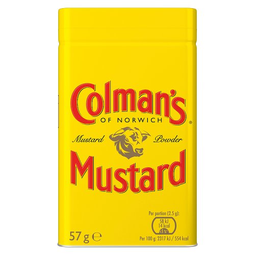 Colmans English Mustard Powder Tin 57g pack shot