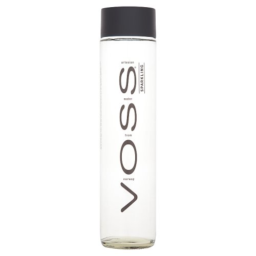 Voss Sparkling Glass 800ml pack shot