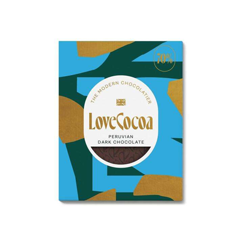 Love Cocoa Chocolate Bar Selection Dark Peruvian 75g pack shot