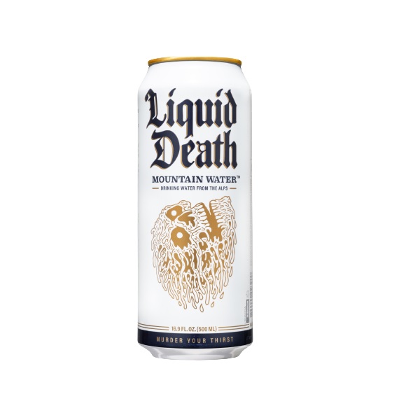 Liquid Death Mountain Water Still 500ml pack shot