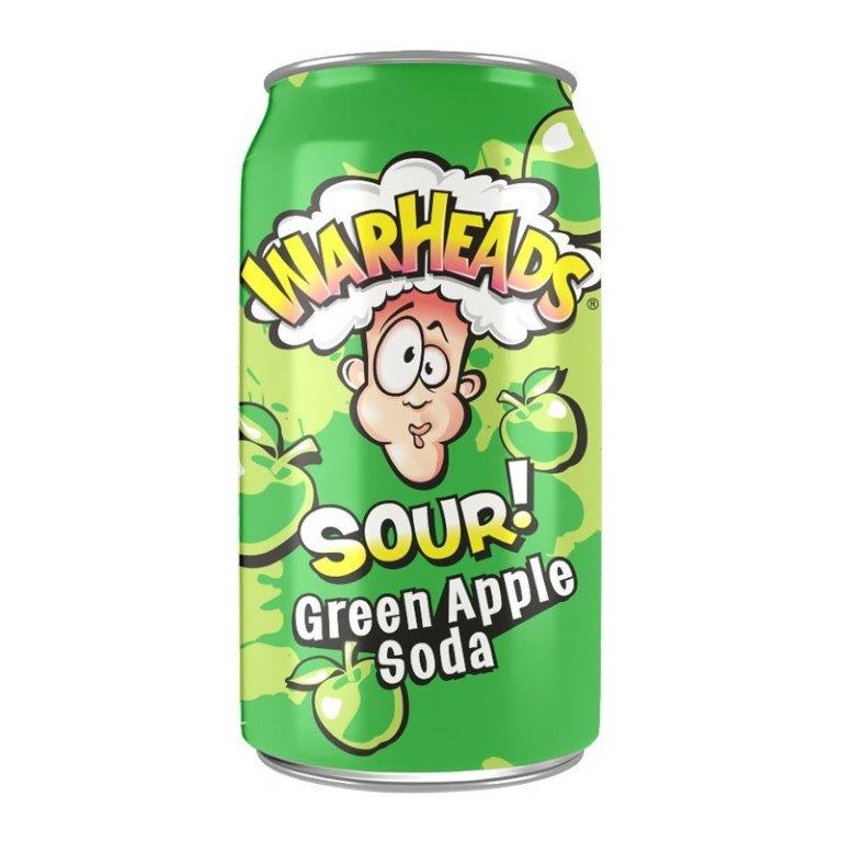 Warheads Green Apple Soda 330ml pack shot