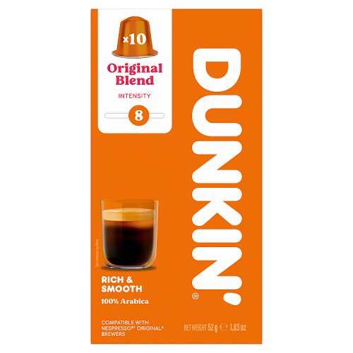 Dunkin Original Blend 10s 52g pack shot