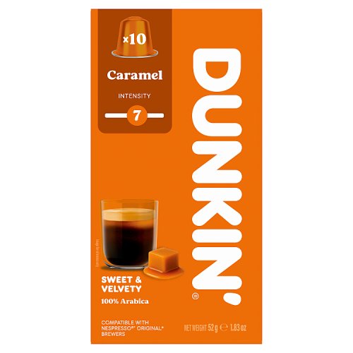 Dunkin Caramel 10s 52g pack shot