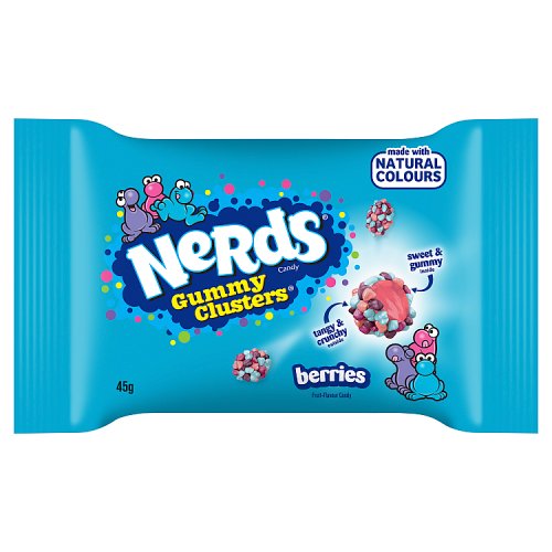 Nerds Candy Gummy Clusters Berries Bag 45g pack shot