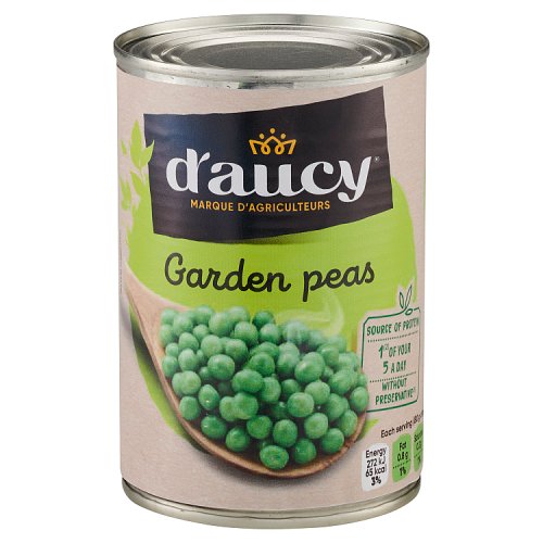 D'aucy Garden Peas 400g pack shot