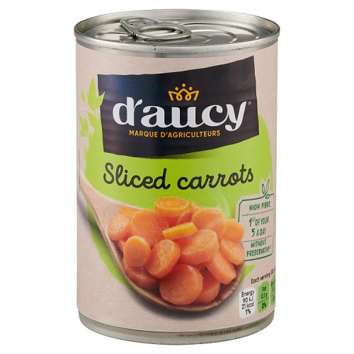 D'aucy Sliced Carrots 400g pack shot