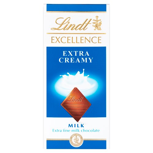 Lindt Excellence Extra Creamy 100g pack shot