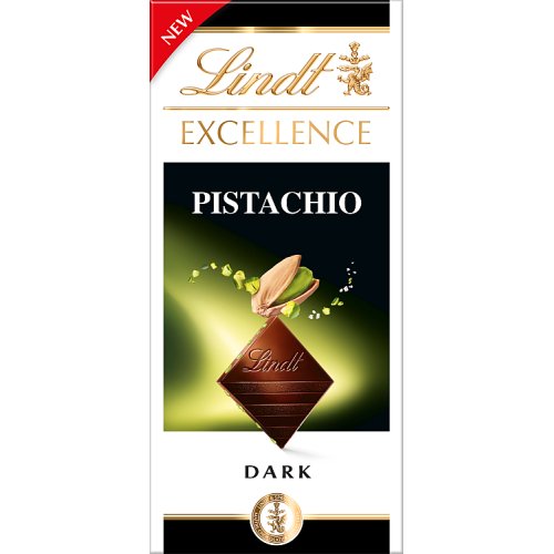 Lindt Excellence Dark Pistachio 100g pack shot