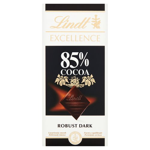 Lindt Excellence Dark Chocolate 85% 100g pack shot