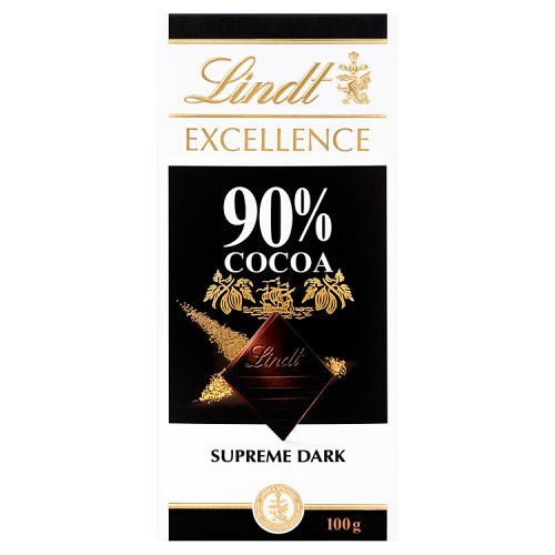 Lindt Excellence Dark 90% 100g pack shot