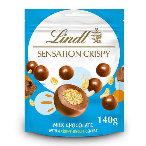 Lindt Sensation Crispy Milk Chocolate Pouch 140g pack shot