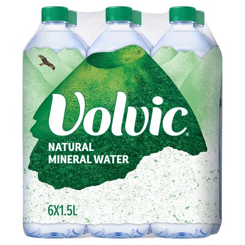 Volvic Mineral Water 6pk (6 x 1.5Ltr) pack shot