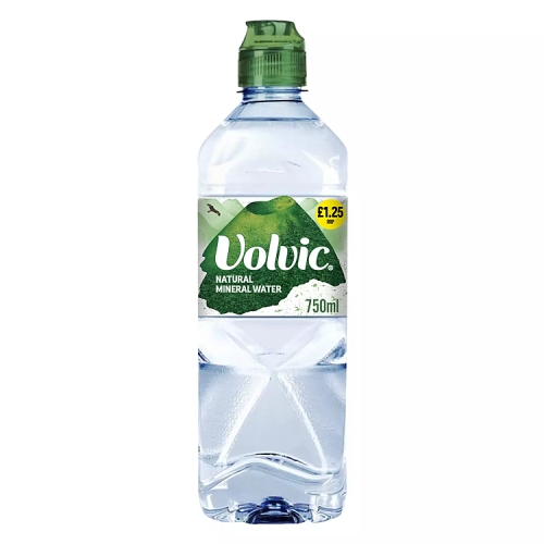 Volvic Mineral Water 750ml PMP pack shot