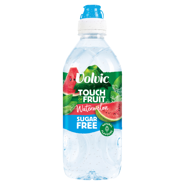 Volvic Touch Of Fruit Watermelon Sports Cap NAS 750ml pack shot