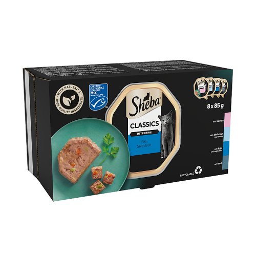 Sheba Classics Ocean Collection Terrine Trays (8 x 85g) pack shot