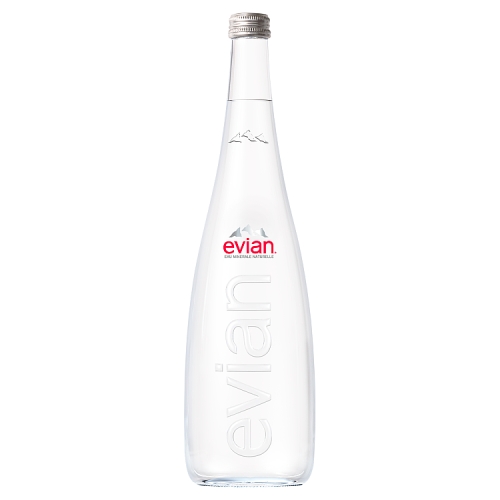 Evian Glass 75cl pack shot