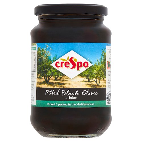 Crespo Pitted Black Olives 354g pack shot