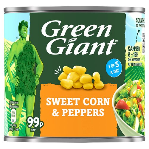 Green Giant Sweetcorn Peppers PM 99p 340g pack shot