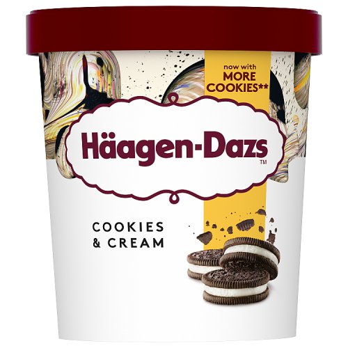 Haagen Dazs Cookies & Cream 460ml pack shot
