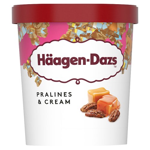 Haagen Dazs Obsessions Pralines & Cream 460ml pack shot