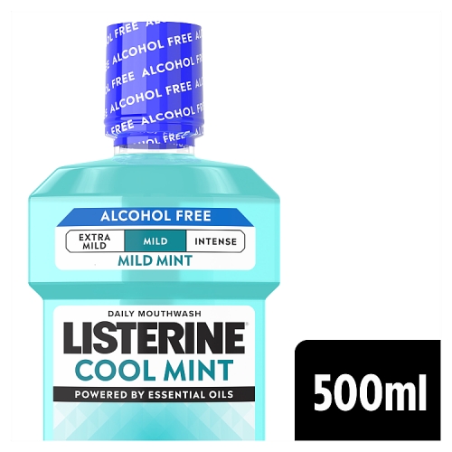 Listerine Cool Mint Mild Taste Mouthwash 500ml pack shot