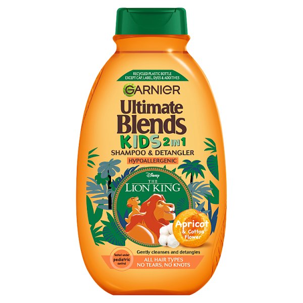 Garnier Ultimate Blends Kids Apricot 2in1 Shampoo 250ml pack shot